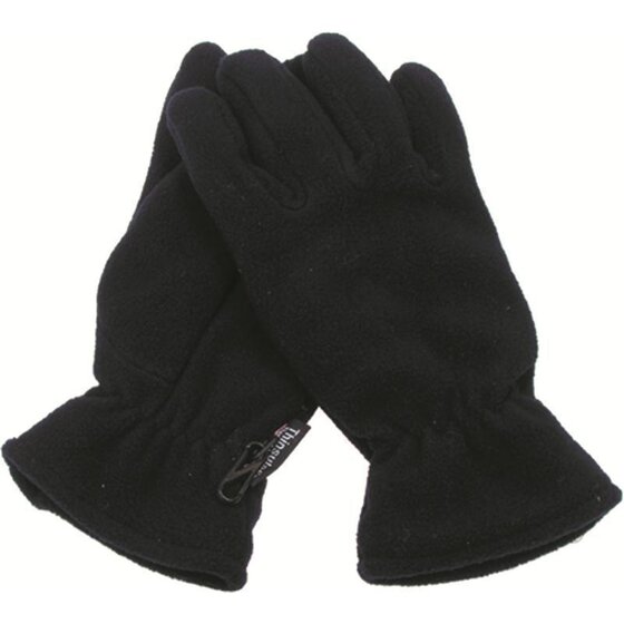 MFH Fleece-Fingerhandschuhe, Thinsulateftterung, schwarz