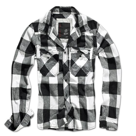 BRANDIT Check Shirt, black-white 6XL