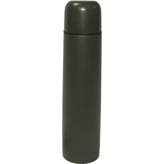 MFH Vakuum-Thermoskanne 500 ml, Schraubverschluss, oliv