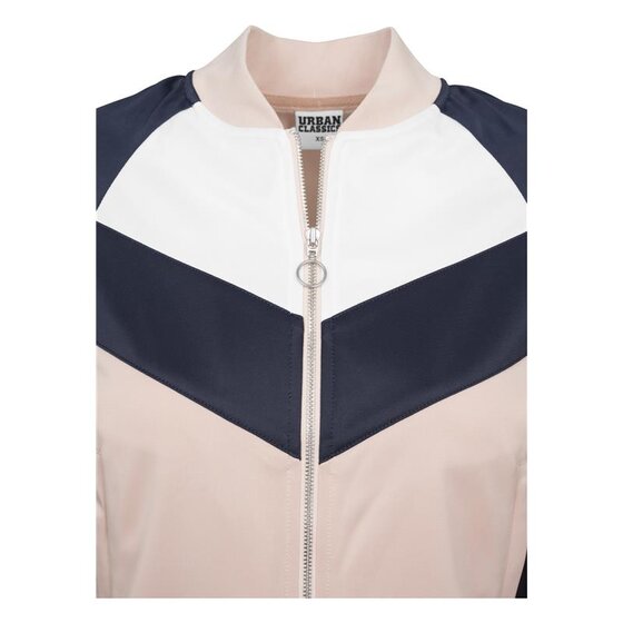 Urban Classics Ladies Short Raglan Track Jacket, light rose/navy/white M