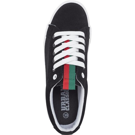 Urban Classics Velour Sneaker, blk/stripes 41