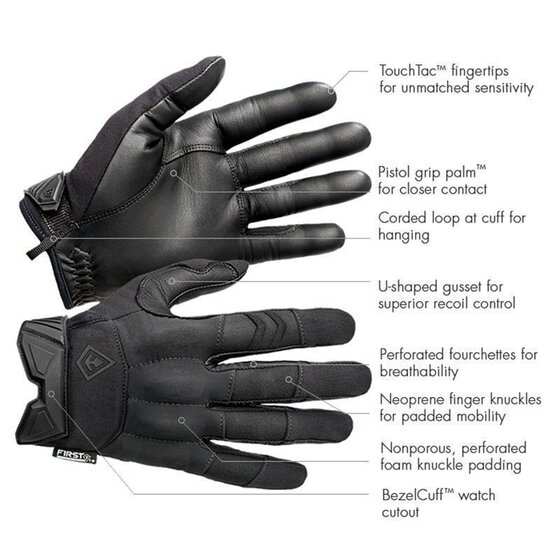 First Tactical Hard Knuckle Glove, schwarz