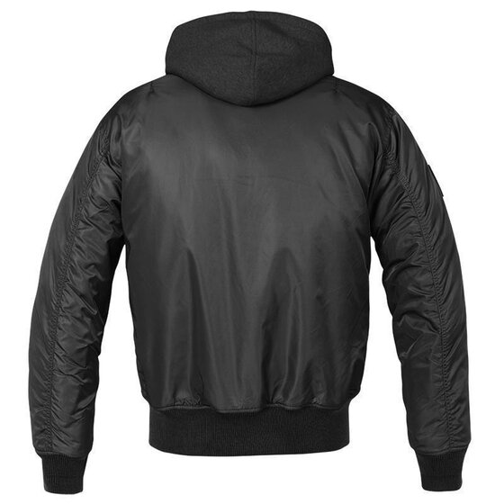 BRANDIT MA1 Sweat Hooded Jacket, schwarz