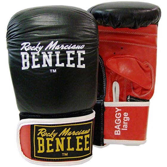 BENLEE Leather Bag Mitts BAGGY, black/red