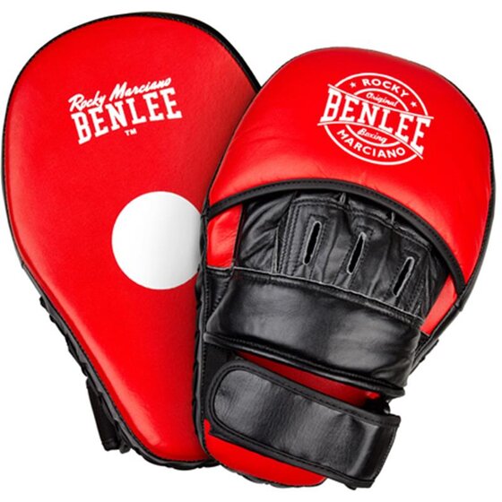 BENLEE Leather Trainer Hook&Jab Pads BIGGER, Red/Black