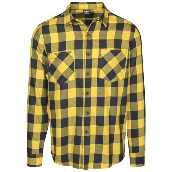 Urban Classics Checked Flanell Shirt, blk/honey 4XL