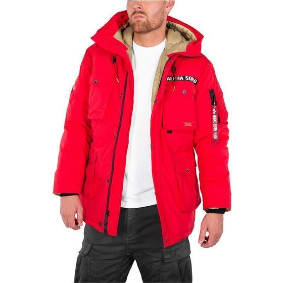 Alpha Industries Mountain All Weather Jacket, speed red L