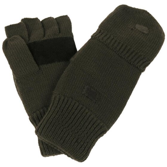 MFH Strick-Handschuhe,ohne Finger, zugl. Fausthandschuh, oliv