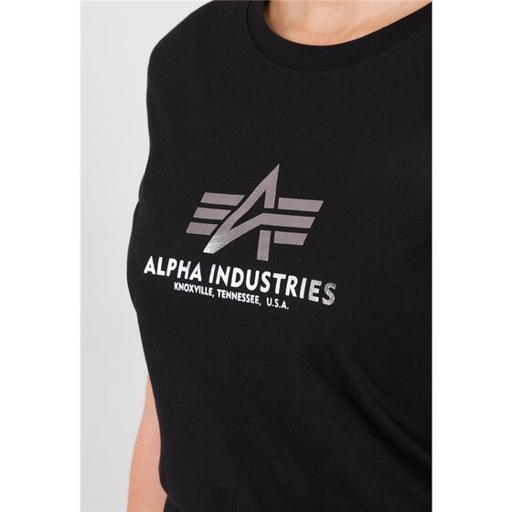 Alpha Industries New Basic T Wmn, black/metalsilver