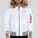 Alpha Industries MA-1 Hooded CW, white