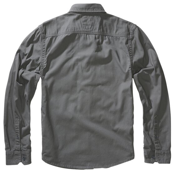 BRANDIT Hemd Vintage Shirt longsleeve, charcoal grey S