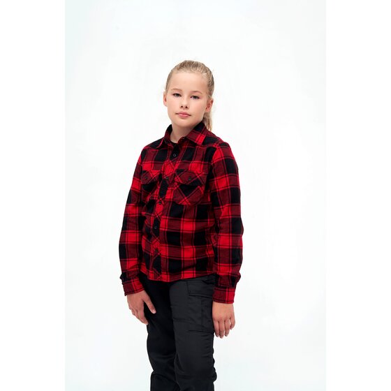 BRANDIT Kids Checkshirt, red-black 122 / 128
