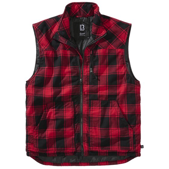 BRANDIT Lumber Vest, red-black S