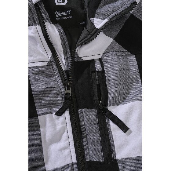 BRANDIT Lumber Vest, white-black S