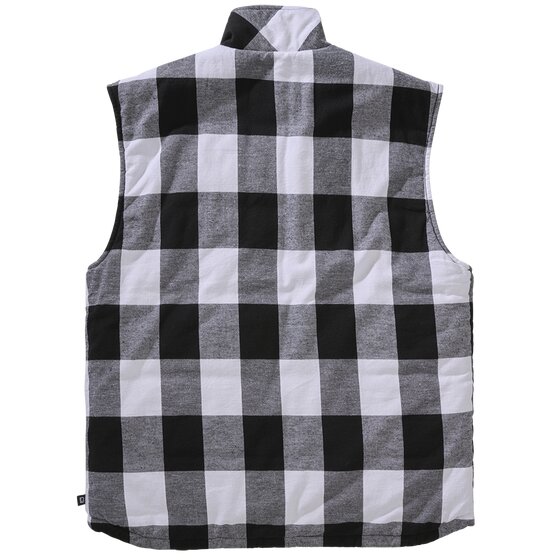 BRANDIT Lumber Vest, white-black 7XL