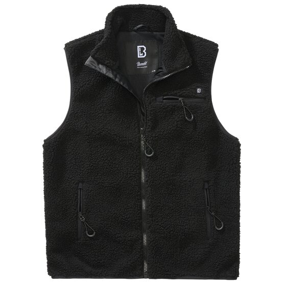 BRANDIT Teddyfleece Vest Men, black 5XL