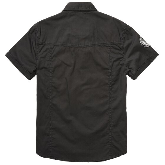 BRANDIT Luis Vintage Shirt, Short Sleeve, black L