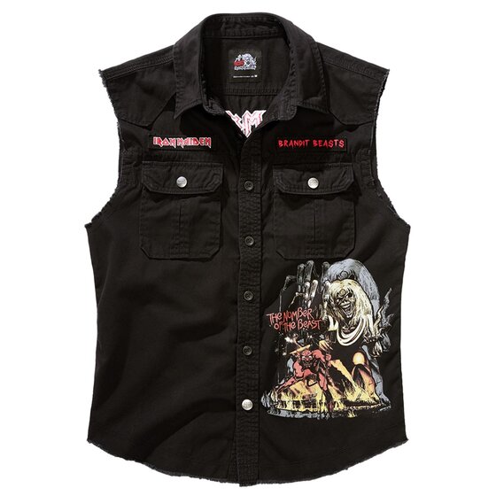 BRANDIT Iron Maiden Vintage Shirt Sleeveless NOTB, black 7XL