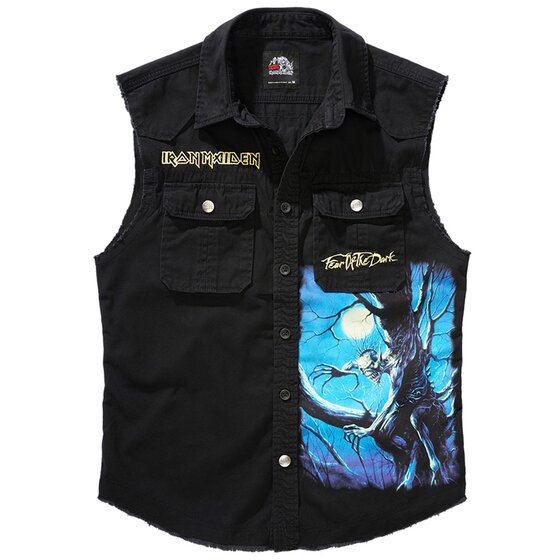 BRANDIT Iron Maiden Vintage Shirt Sleeveless FOTD, black 7XL