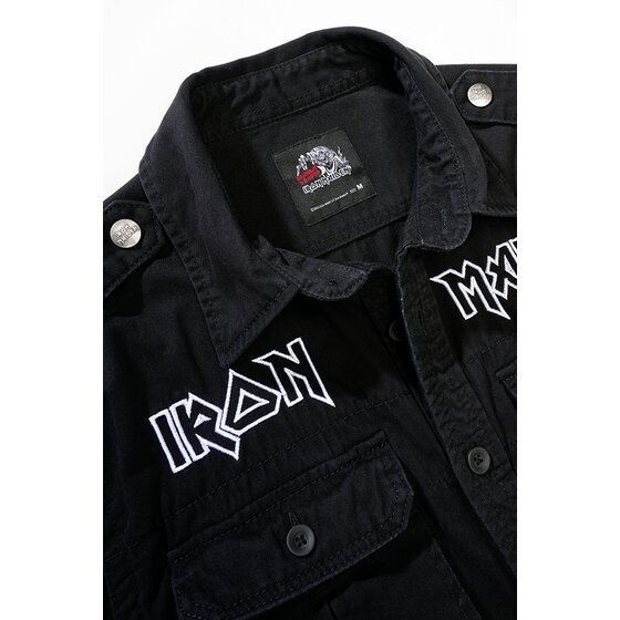BRANDIT Iron Maiden Vintage Shirt Long Sleeve EDDIE, black S