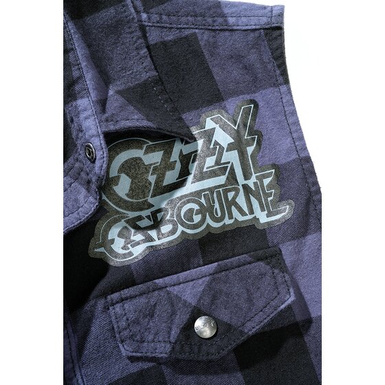 BRANDIT Ozzy Checkshirt Sleeveless, black-grey S