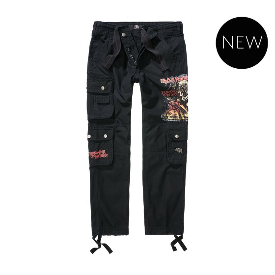 BRANDIT Iron Maiden Pure Vintage Slim Pants NOTB, black 5XL