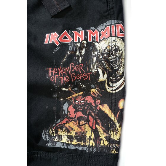 BRANDIT Iron Maiden Pure Vintage Slim Pants NOTB, black 5XL