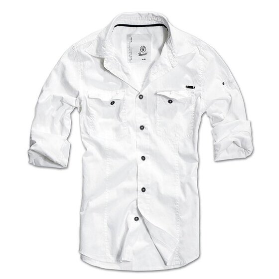 BRANDIT SlimFit Shirt, white 3XL