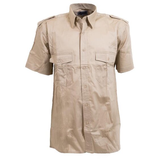 COMMANDO Piloten-Hemd, halbarm, beige XXL