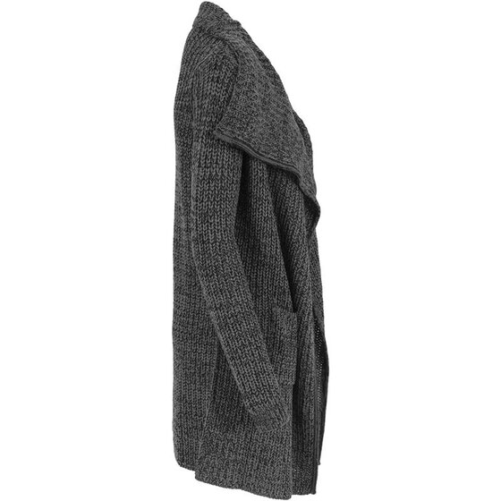 Urban Classics Ladies Knitted Long Cape, charcoal S