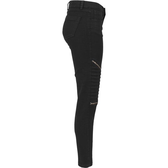 Urban Classics Ladies Stretch Biker Pants, black 28