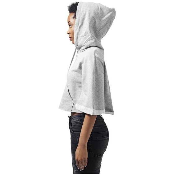 Urban Classics Ladies Cropped Hooded Poncho, grey S