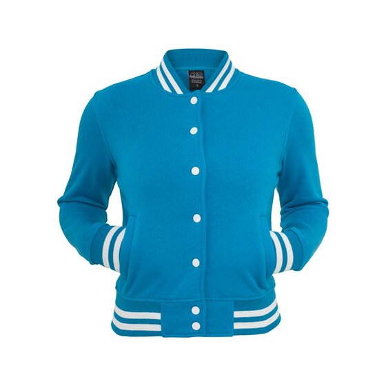 Urban Classics Ladies College Sweatjacket, turquoise M