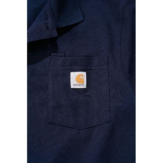CARHARTT Contractors Work Pocket Polo, dunkelblau