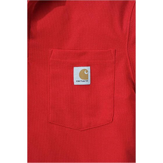 CARHARTT Contractors Work Pocket Polo, rot