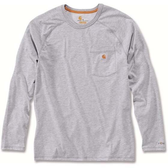 CARHARTT Carhartt Force Cotton Long Sleeve T-Shirt, grau