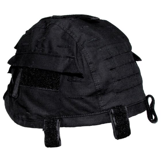 MFH Helmbezug mit Taschen, grenverstellbar, schwarz