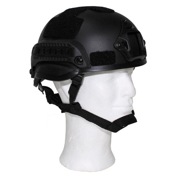MFH US Helm, MICH 2002, Rails, schwarz, ABS-Kunststoff