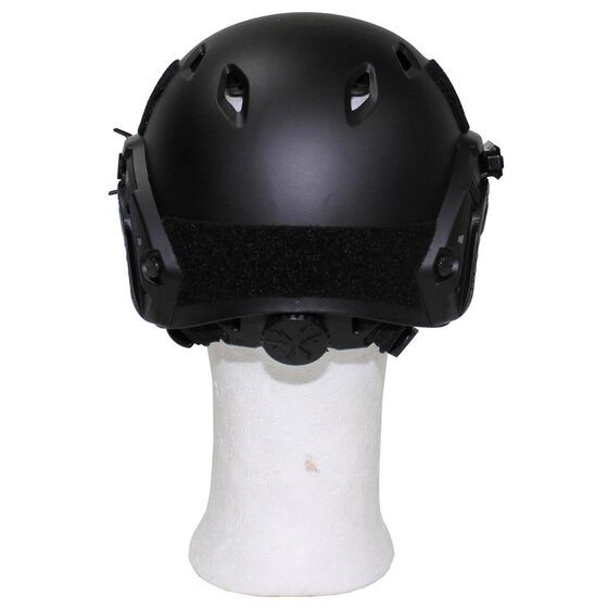 MFH US Helm, FAST-Fallschirmjger, schwarz, Rails, ABS-Kunststoff