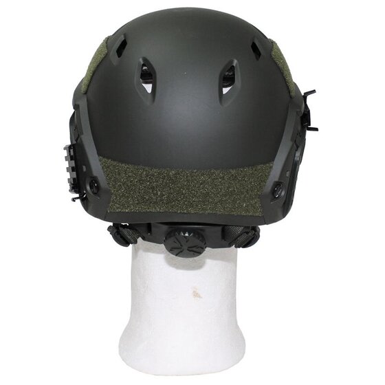 MFH US Helm, FAST-Fallschirmjger, oliv, Rails, ABS-Kunststoff
