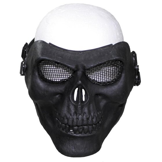 MFH Gittermaske, Totenkopf, schwarz, Deko
