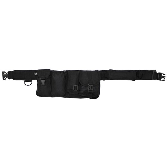 MFH Hftgurt, mit 6 Taschen, 5,5 cm, schwarz