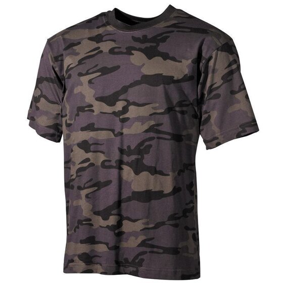 MFH US T-Shirt, halbarm, combat- camo, 170g/m