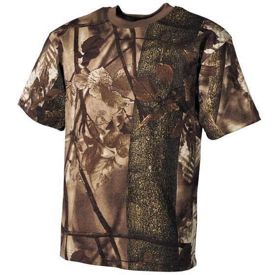 MFH US T-Shirt, hunter-braun, halbarm, 170g/m