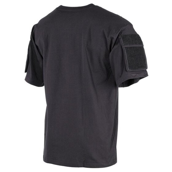 MFH US T-Shirt, halbarm, schwarz, mit rmeltaschen