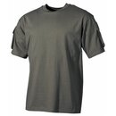 MFH US T-Shirt, halbarm, oliv, mit Ärmeltaschen