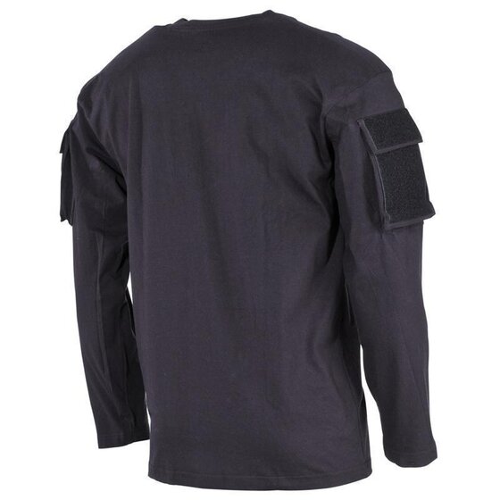 MFH US Shirt, langarm, schwarz, mit rmeltaschen