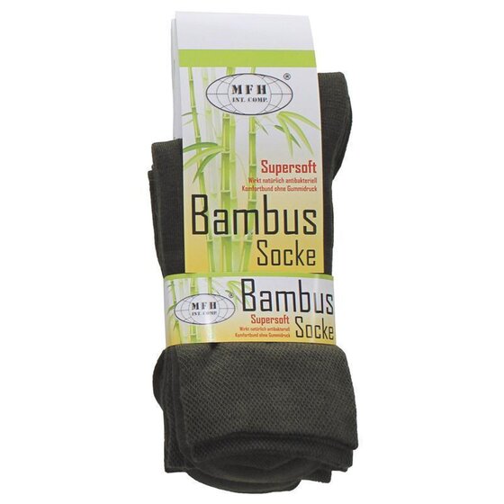 MFH Socken, Bambus, oliv, 3-er Pack