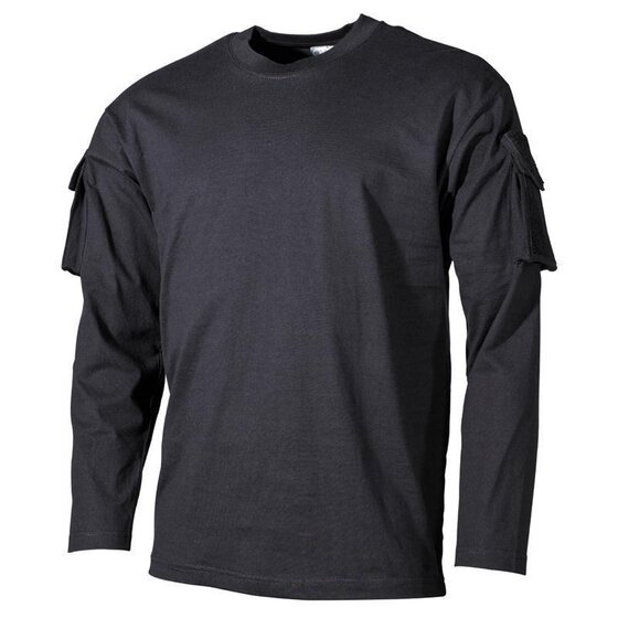 MFH US Shirt, langarm, schwarz, mit rmeltaschen S