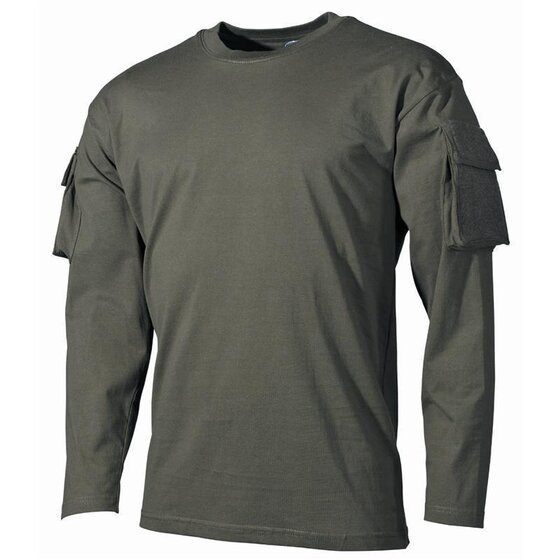 MFH US Shirt, langarm, oliv, mit rmeltaschen S